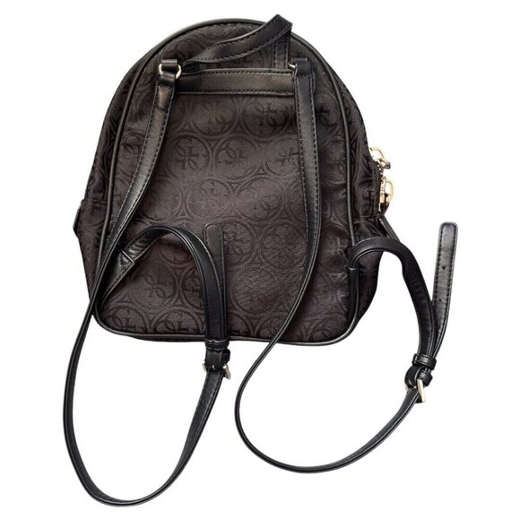 VINTAGE GUESS MINI BLACK CASUAL URBAN BACKPACK - Picture 5 of 6